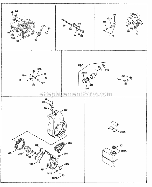 Engine Parts List #2 Diagram and Parts List for HS40-55492H  Tecumseh Engine