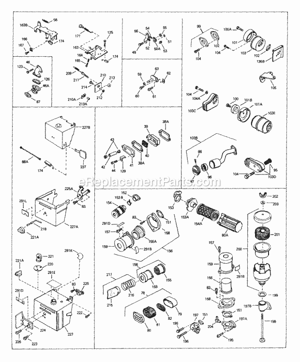 Engine Parts List #2 Diagram and Parts List for H35-45457M  Tecumseh Engine