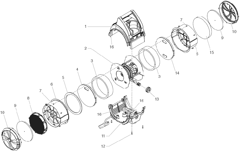 Capspray 95 Main Assembly Diagram and Parts List for CAPSPRAY-95HVLP  Titan Paint Sprayer