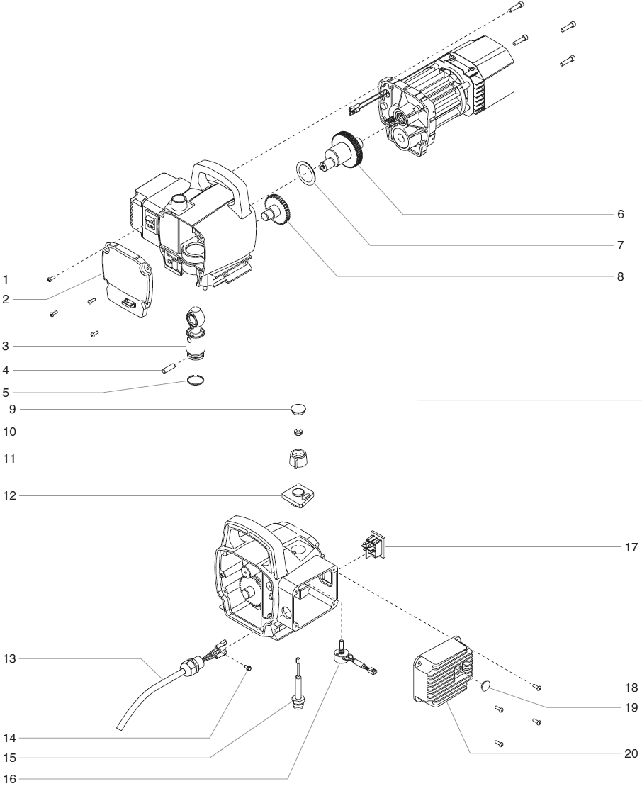 Epx2355 Gear Box Assembly Diagram and Parts List for EPX2355  Titan Paint Sprayer
