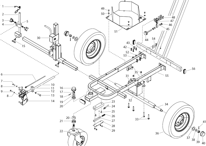 Powrliner 8955 Cart Assembly I Diagram and Parts List for 8955  Titan Paint Sprayer