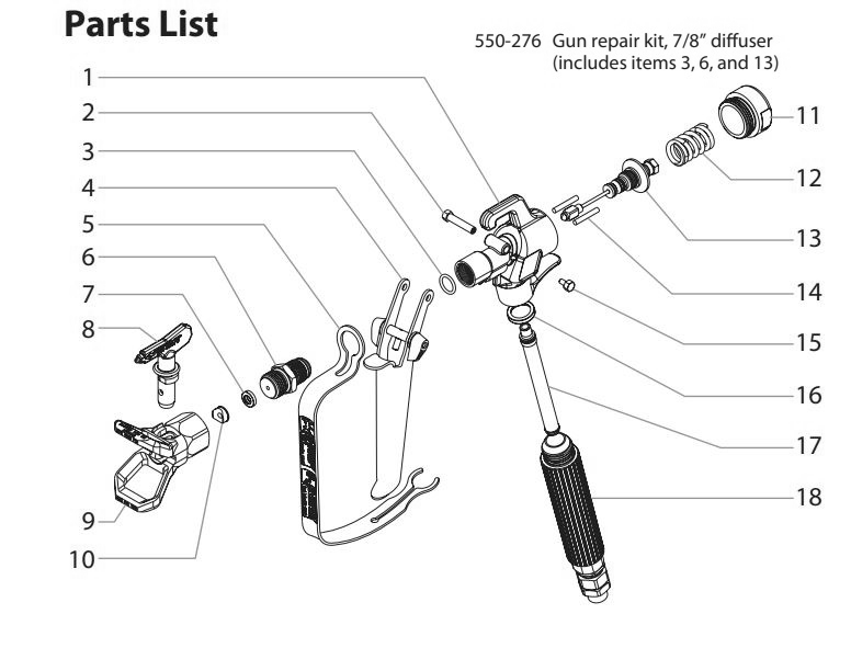 Diagram Diagram and Parts List for S-7  Titan Sprayer