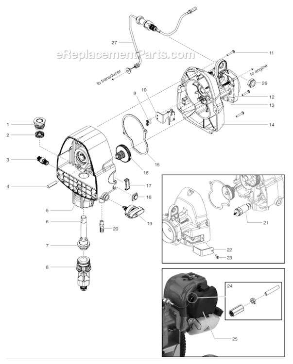 Drive Assembly Diagram and Parts List for PL850  Titan Paint Sprayer
