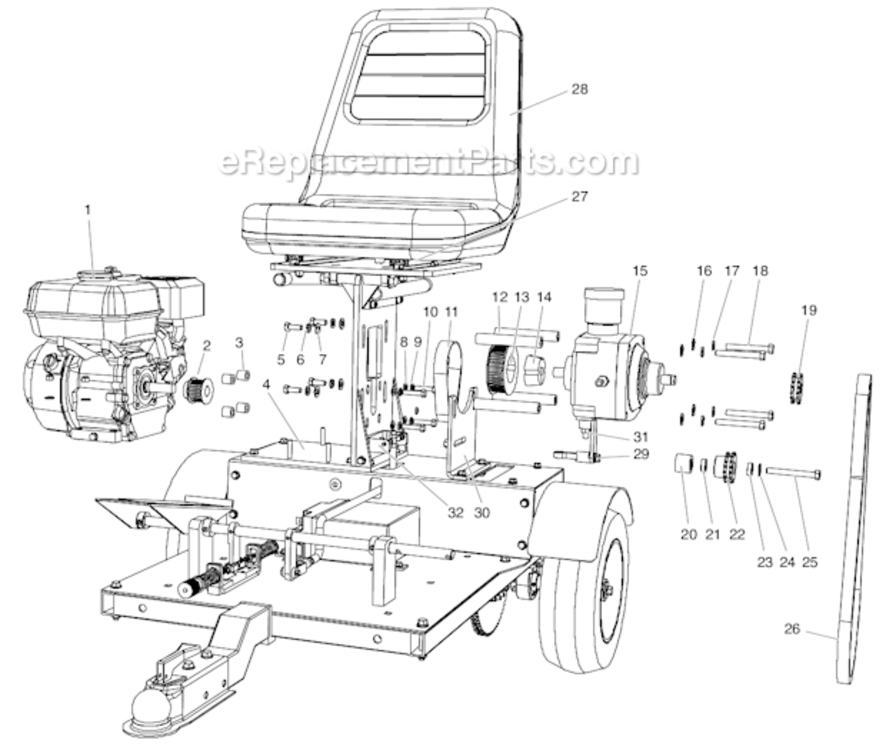 Speeflo Powrdriver Options Diagram and Parts List for SPEEFLO PowrDriver Titan Paint Sprayer