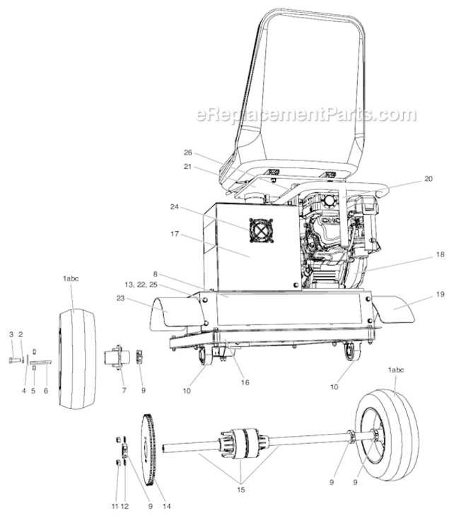 Control Housing Diagram and Parts List for SPEEFLO PowrDriver Titan Paint Sprayer