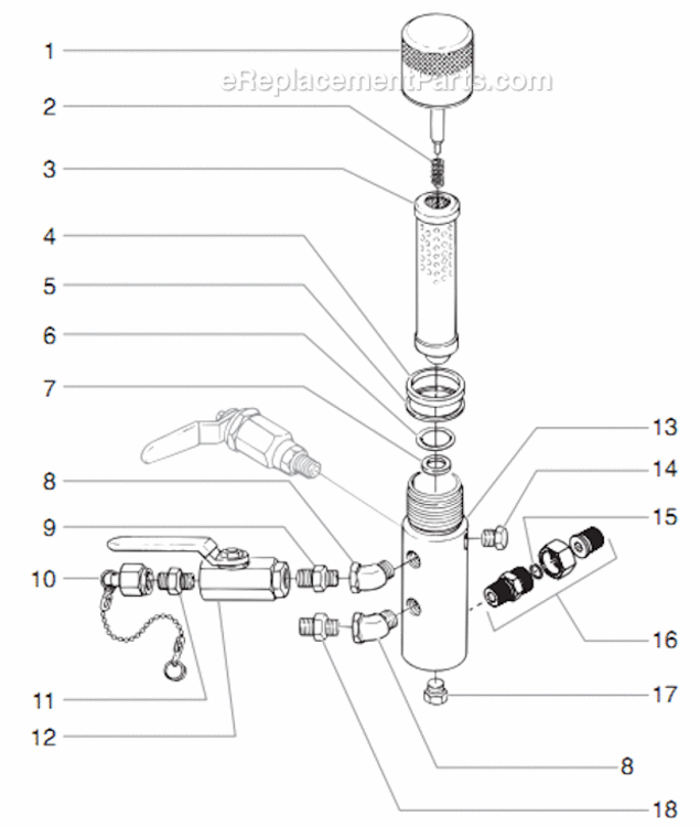 Belt Guard Assembly Diagram and Parts List for 6950 0290010 Titan Paint Sprayer