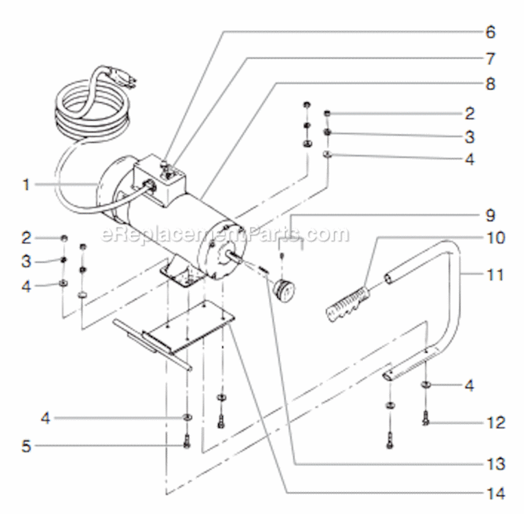 Siphon Hose Assembly Diagram and Parts List for 6950 0290010 Titan Paint Sprayer