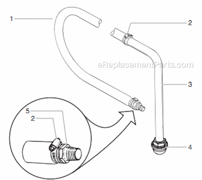 Belt Hose Assembly W/Valve Diagram and Parts List for 6950 0290010 Titan Paint Sprayer
