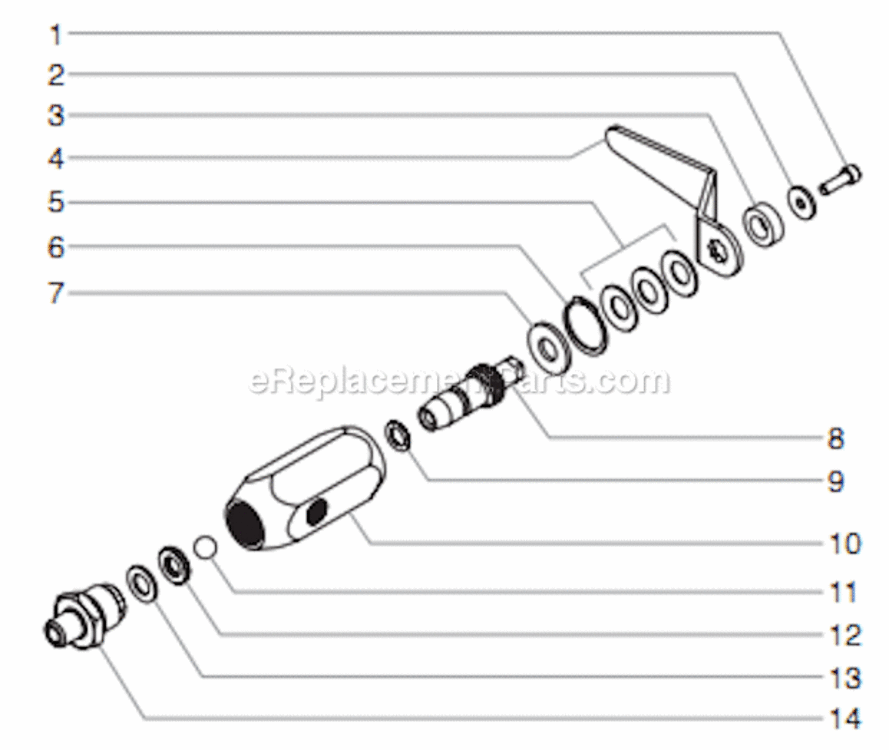 Wheel Assembly Diagram and Parts List for 6950 0290010 Titan Paint Sprayer