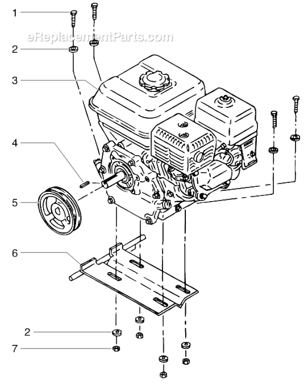 Gas Convertokit Diagram and Parts List for 6900GHD 448-605 Titan Sprayer