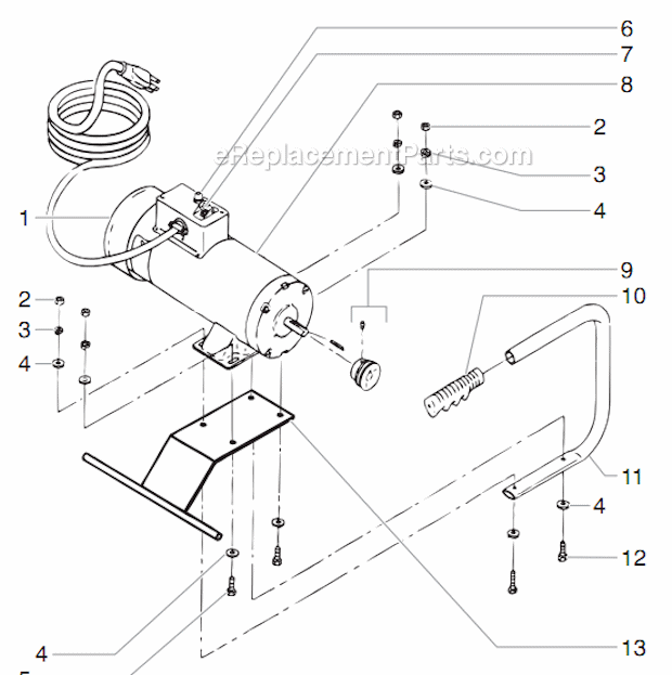Dc-Electric Convertokit Diagram and Parts List for 6900GHD 448-605 Titan Sprayer