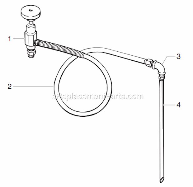 Heavy Duty Outlet Assembly Diagram and Parts List for 6900GHD 448-605 Titan Sprayer