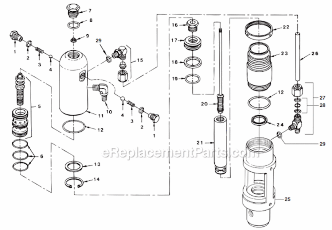 Hydraulic Motor Diagram and Parts List for 4950 0290019 Titan Paint Sprayer