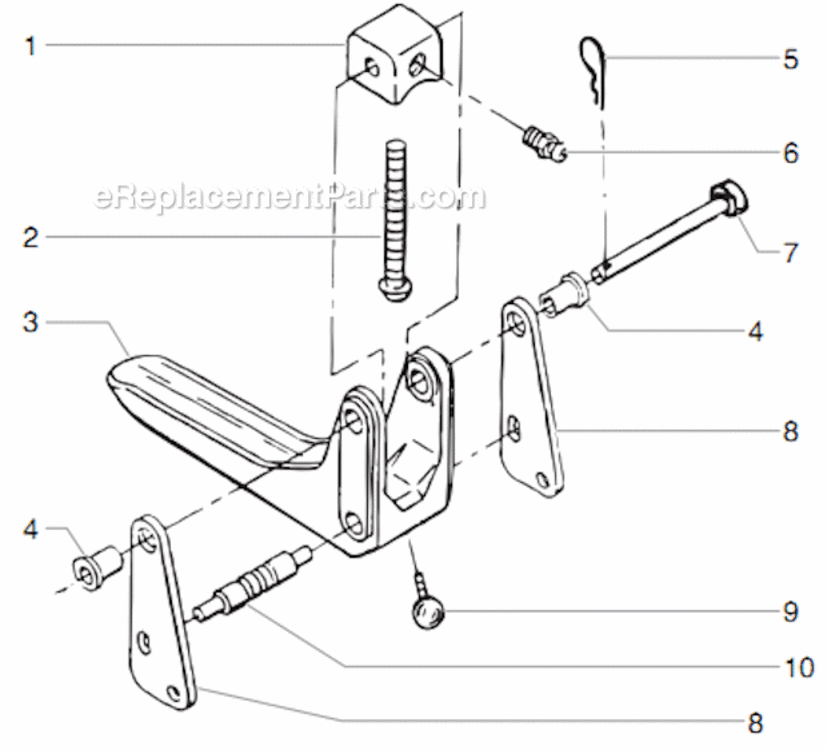 Trigger Assembly Diagram and Parts List for 4950 0290019 Titan Paint Sprayer