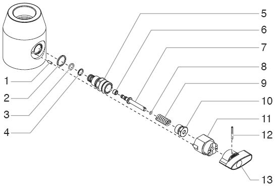 Linecrew 750 Prime/Spray Valve Assembly (P/N 0507690) Diagram and Parts List for 750  Titan Paint Sprayer