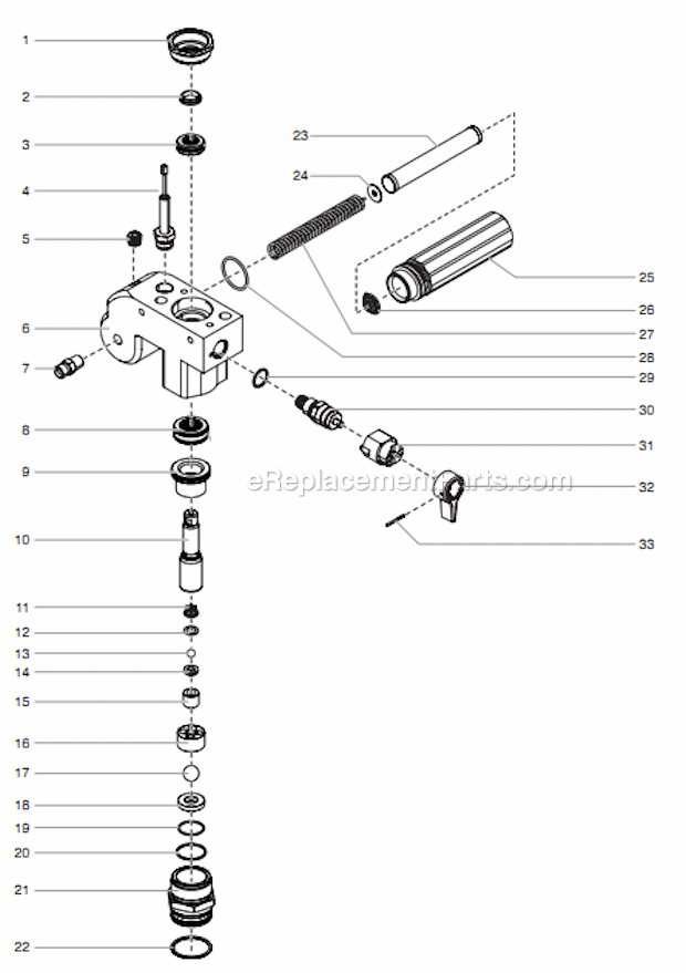 Filter Section Assembly Diagram and Parts List for 440  Titan Sprayer