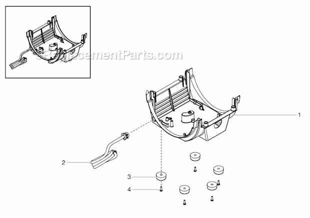 Lower Housing Assembly Diagram and Parts List for 55  Titan Sprayer