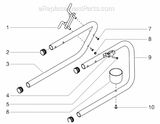 Stand Assembly Diagram and Parts List for 400 0552054 Titan Paint Sprayer