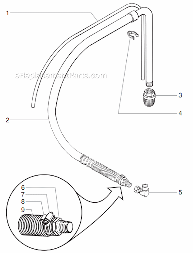 Fluid Section Assembly Diagram and Parts List for 400 0552071 Titan Paint Sprayer