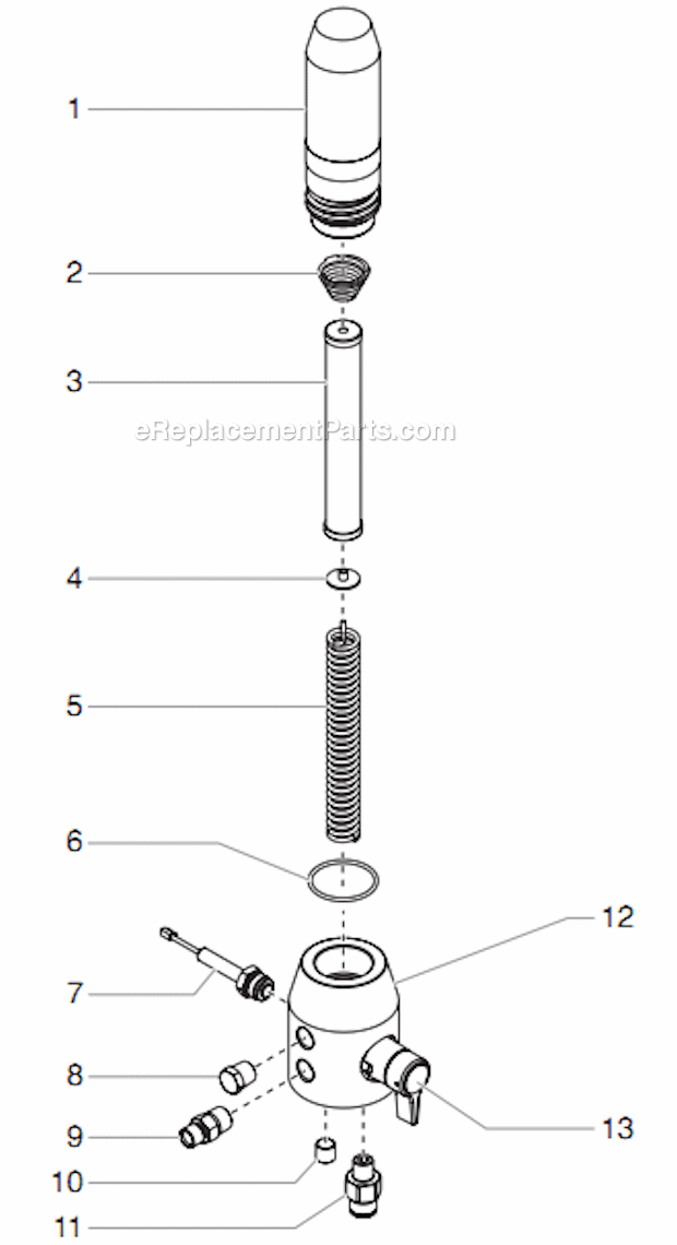 Stand Assembly Diagram and Parts List for 400 0552072 Titan Paint Sprayer