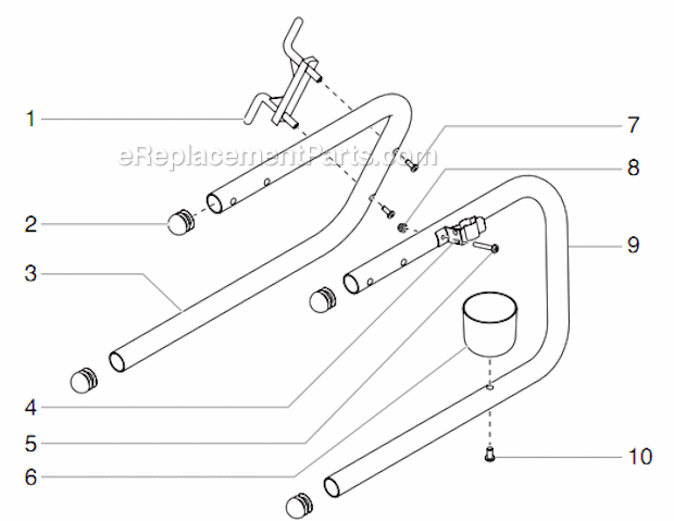 Stand Assembly Diagram and Parts List for 500 0552074 Titan Paint Sprayer