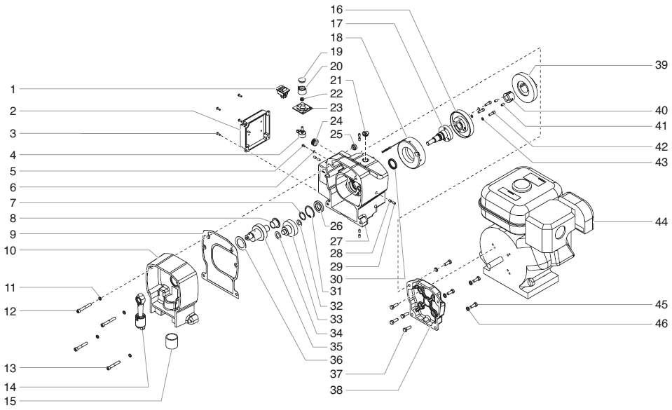 Rentspray 700 Drive Assembly Diagram and Parts List for RENTSPRAY700  Titan Paint Sprayer