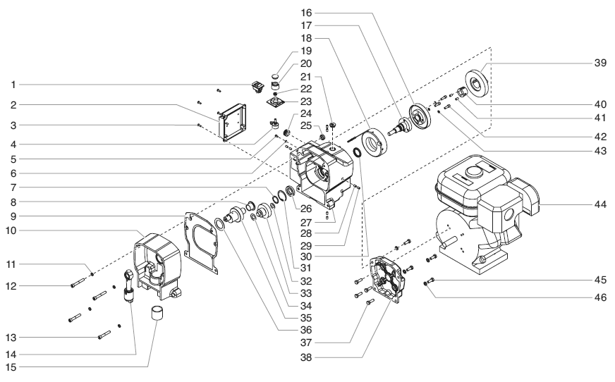 Promark Ii Drive Assembly Diagram and Parts List for PROMARKII  Titan Paint Sprayer