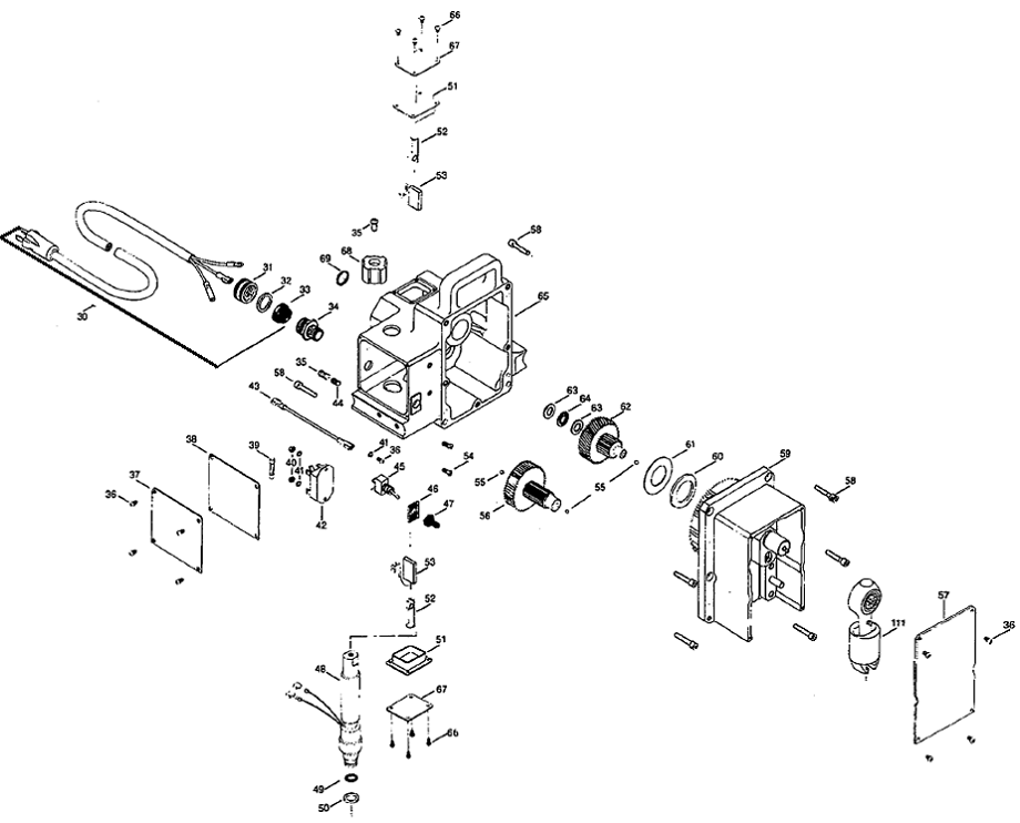 Elite E15 Gear Box Diagram and Parts List for ELITE-E15  Titan Paint Sprayer