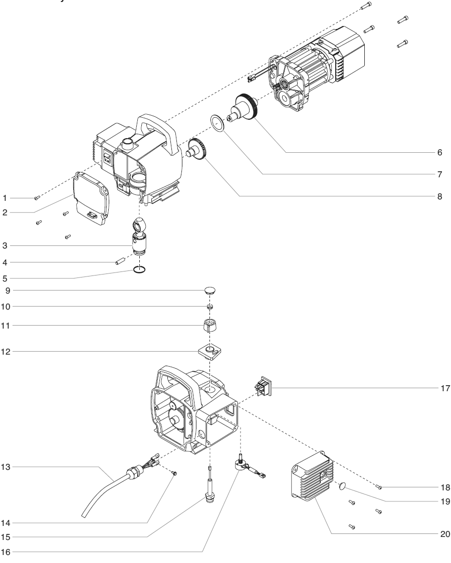 Epx2355 Advantage Gear Box Assembly Diagram and Parts List for EPX2355 Advantage Series Titan Paint Sprayer