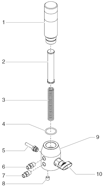 Linecrew 1600 Filter Assembly Diagram and Parts List for 1600  Titan Paint Sprayer