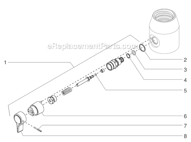 Prime / Spray Valve Assembly Diagram and Parts List for 1140IX 800-3035 Titan Sprayer