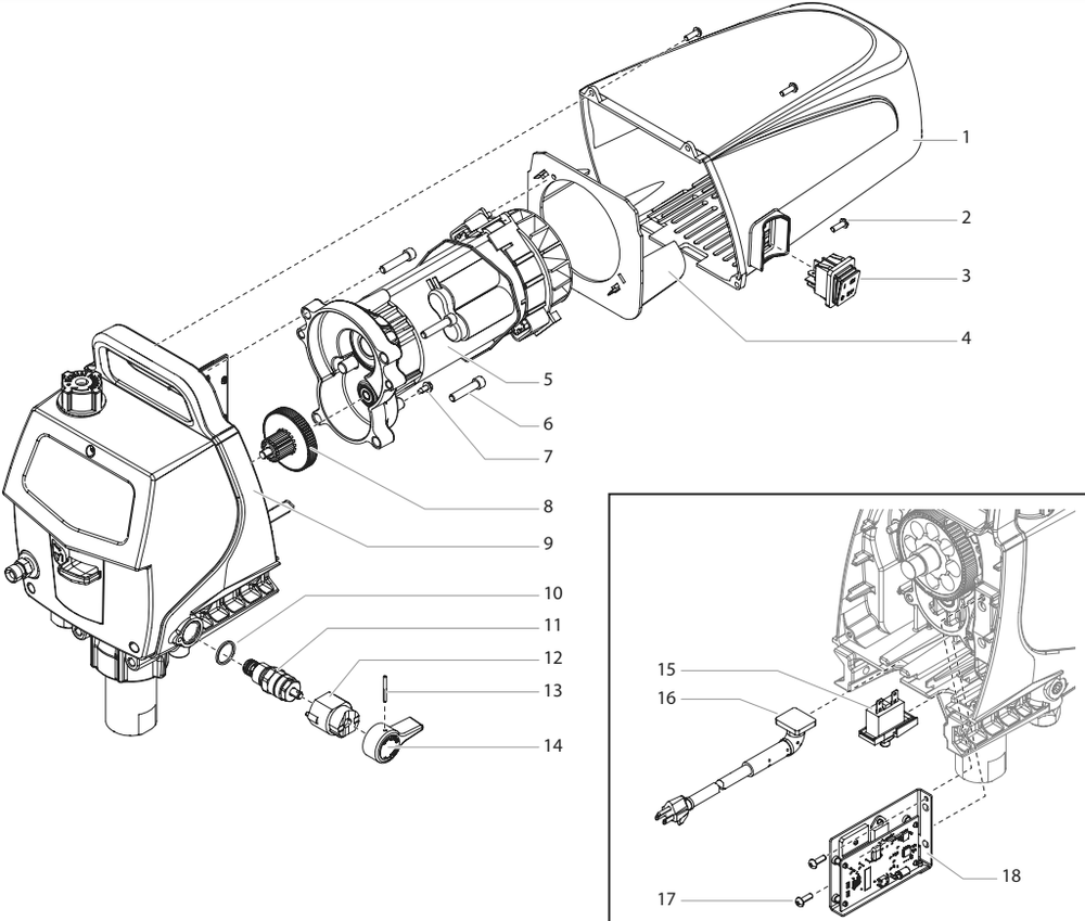 Impact 400 Drive Assembly (I) Diagram and Parts List for 400 0532001-0532000 Titan Paint Sprayer