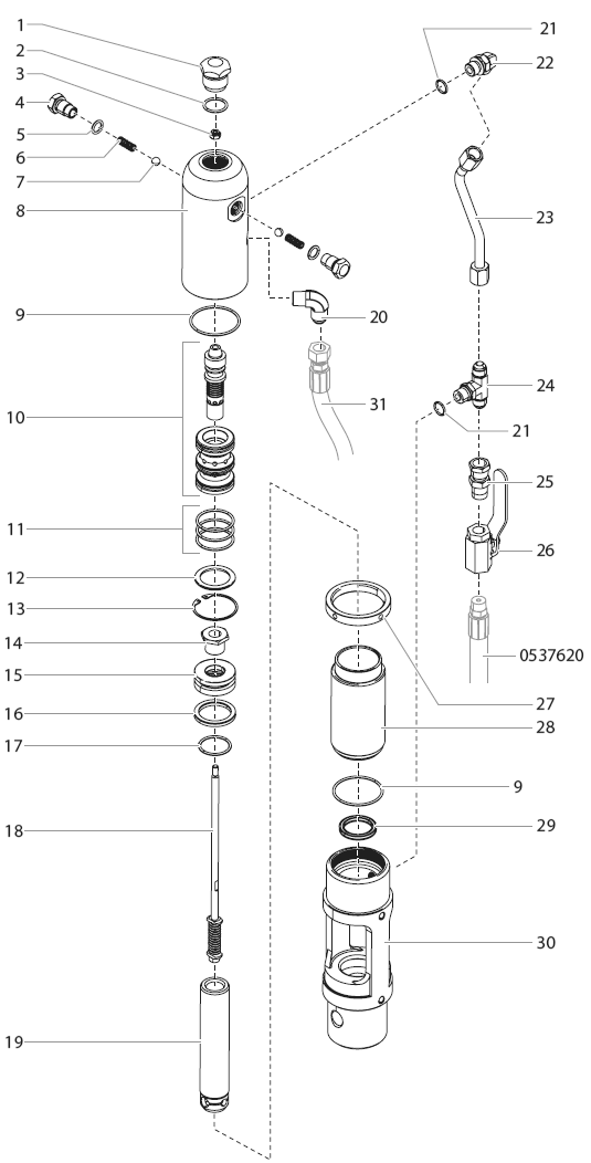 Powrliner 8955 Hydraulic Motor Diagram and Parts List for 8955  Titan Paint Sprayer
