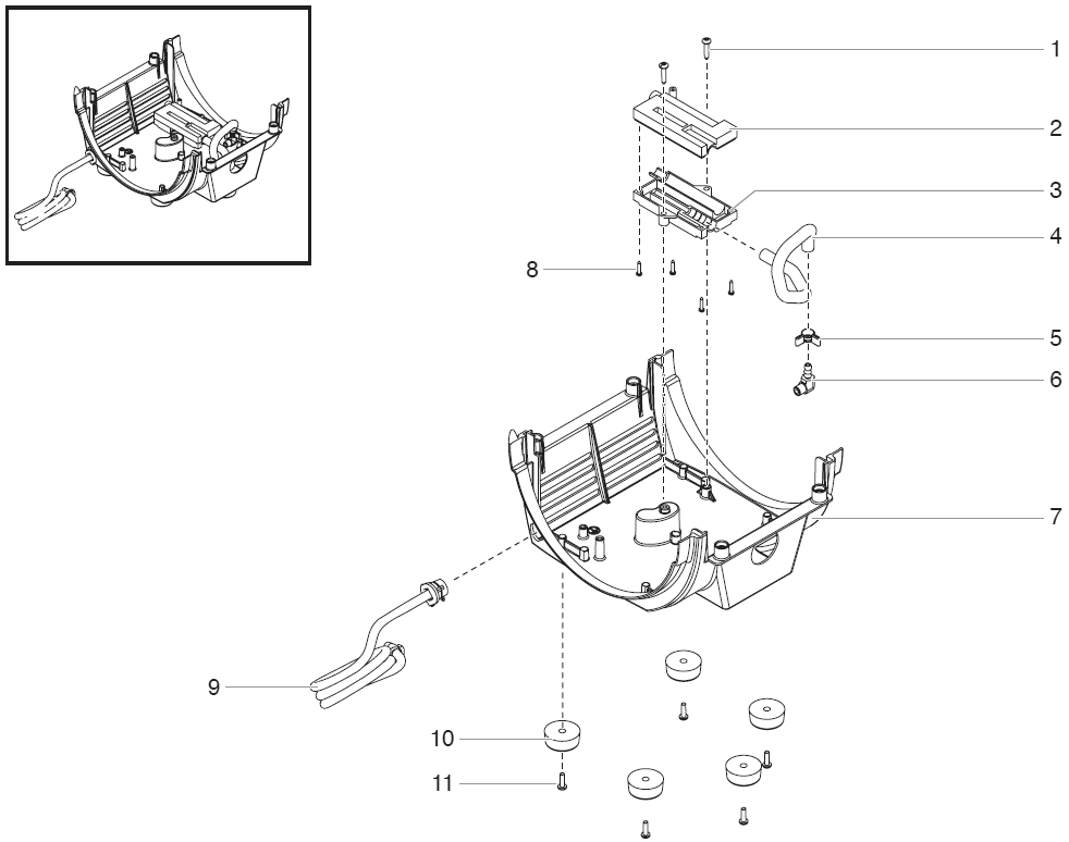 Capspray 95 Lower Housing Assembly Diagram and Parts List for CAPSPRAY-95HVLP  Titan Paint Sprayer