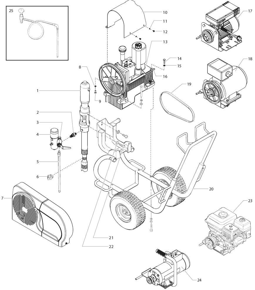 Powrtwin 6900 Plus Di Main Assembly Diagram and Parts List for 6900 Plus DI Titan Paint Sprayer