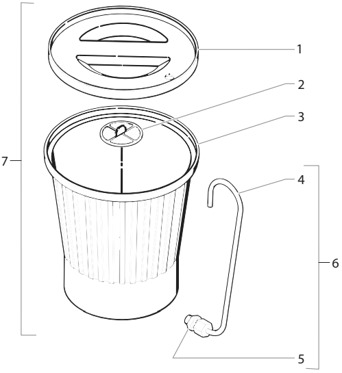 Hopper Assembly Diagram and Parts List for AIRCOAT-AIR-ASSISTED  Titan Paint Sprayer