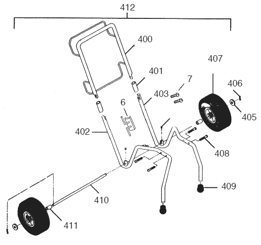 Epic 447hpx Low Rider Frame Assembly Diagram and Parts List for 447HPX  Titan Paint Sprayer