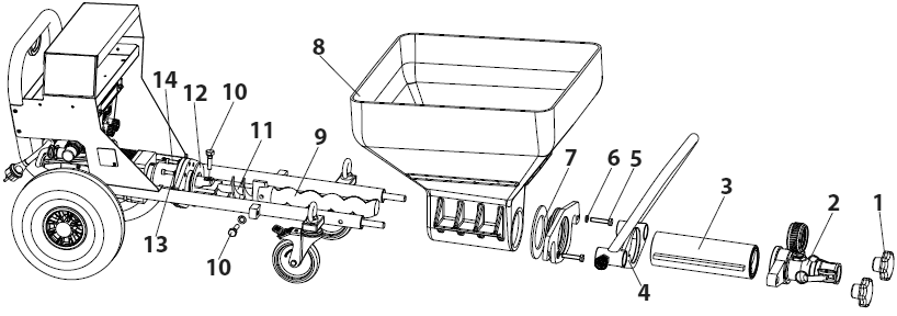 Powrmax 605 Main Assembly Diagram and Parts List for 605  Titan Paint Sprayer
