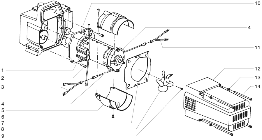Rentspray Plus Motor Assembly Diagram and Parts List for RENTSPRAY Plus Titan Paint Sprayer