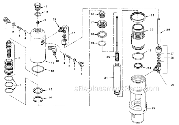 Hydraulic Motor Diagram and Parts List for 4900XLT 335-320 Titan Sprayer