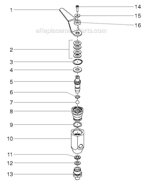 Bleed Valve Assembly Diagram and Parts List for 4900XLT 335-320 Titan Sprayer