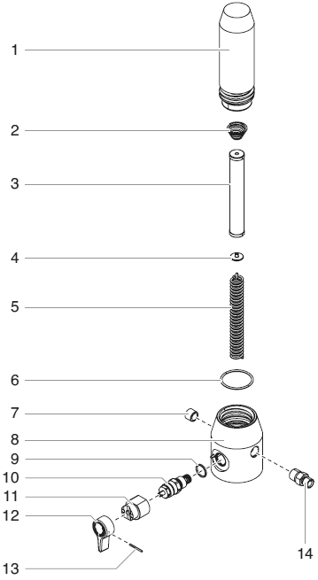 Impact 740/840 Filter Assembly (P/N 805-269) Diagram and Parts List for 740-840  Titan Paint Sprayer