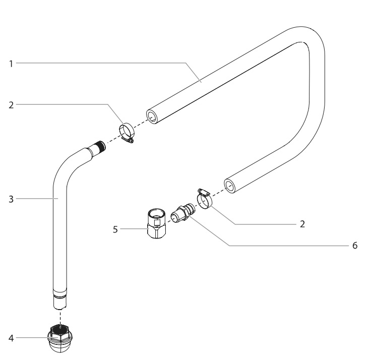 Elite 3500 Siphon Hose Assembly Diagram and Parts List for ELITE-3500  Titan Paint Sprayer