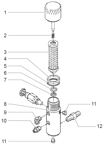 Powrliner 5000 930 Outlet Manifold Filter Assembly With Check Valve Diagram and Parts List for 5000  Titan Paint Sprayer
