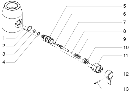 Powrliner 2800 Prime/Spray Valve Assembly (P/N 800-915) Diagram and Parts List for 2800  Titan Paint Sprayer