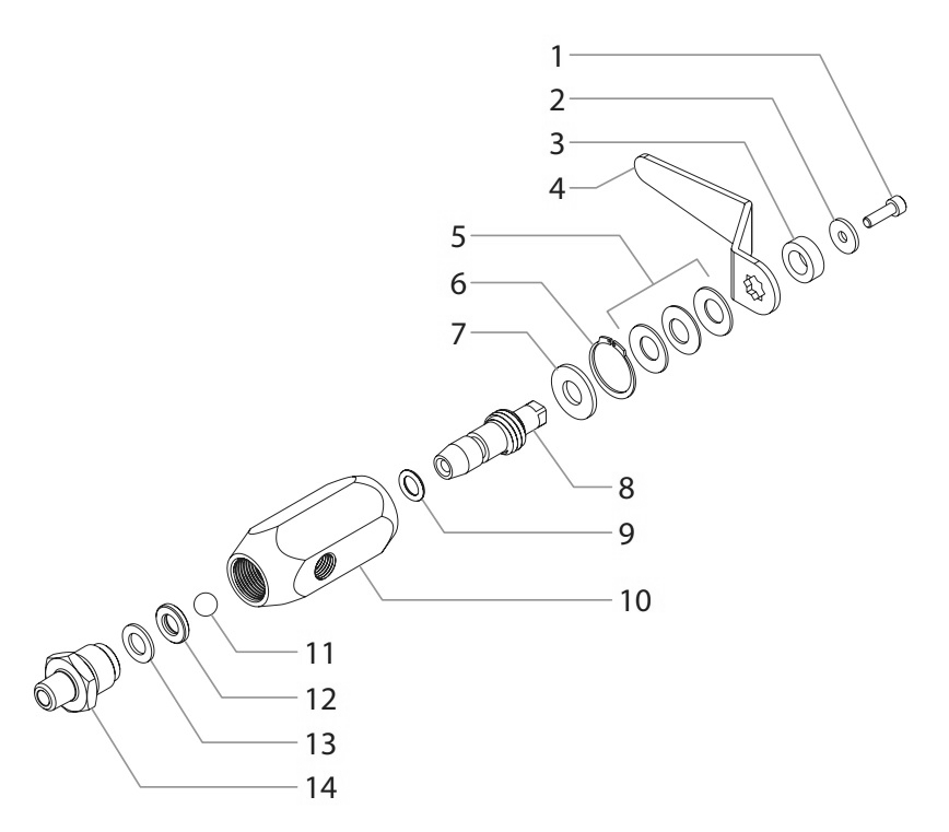 Powrbeast 4700/4700t Bleed Valve Assembly Diagram and Parts List for 4700T-4700 120V - Gas Titan Paint Sprayer