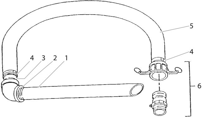 Hydra M2000 Siphon Hose Assembly Diagram and Parts List for HYDRA-M2000  Titan Paint Sprayer