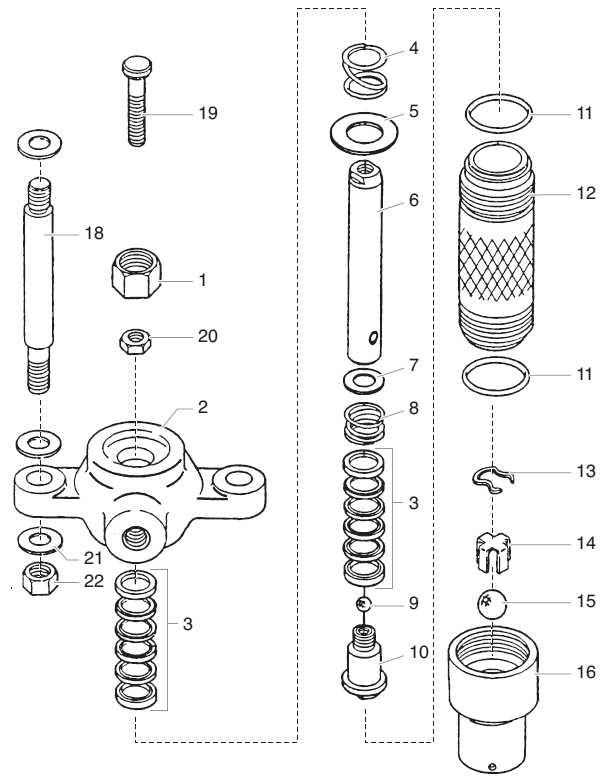 Fluid Pump Assembly Diagram and Parts List for 155-559 admiral Titan Paint Sprayer
