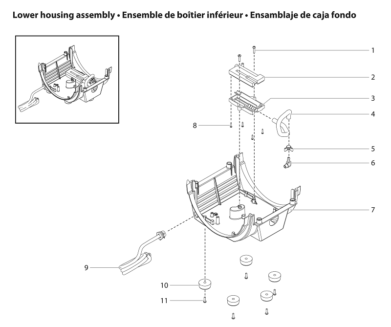 Capspray 105 Lower Housing Assembly Diagram and Parts List for CAPSPRAY-105HVLP  Titan Paint Sprayer