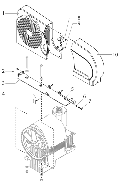 Powrliner 8955 Belt Guard Assembly Diagram and Parts List for 8955  Titan Paint Sprayer